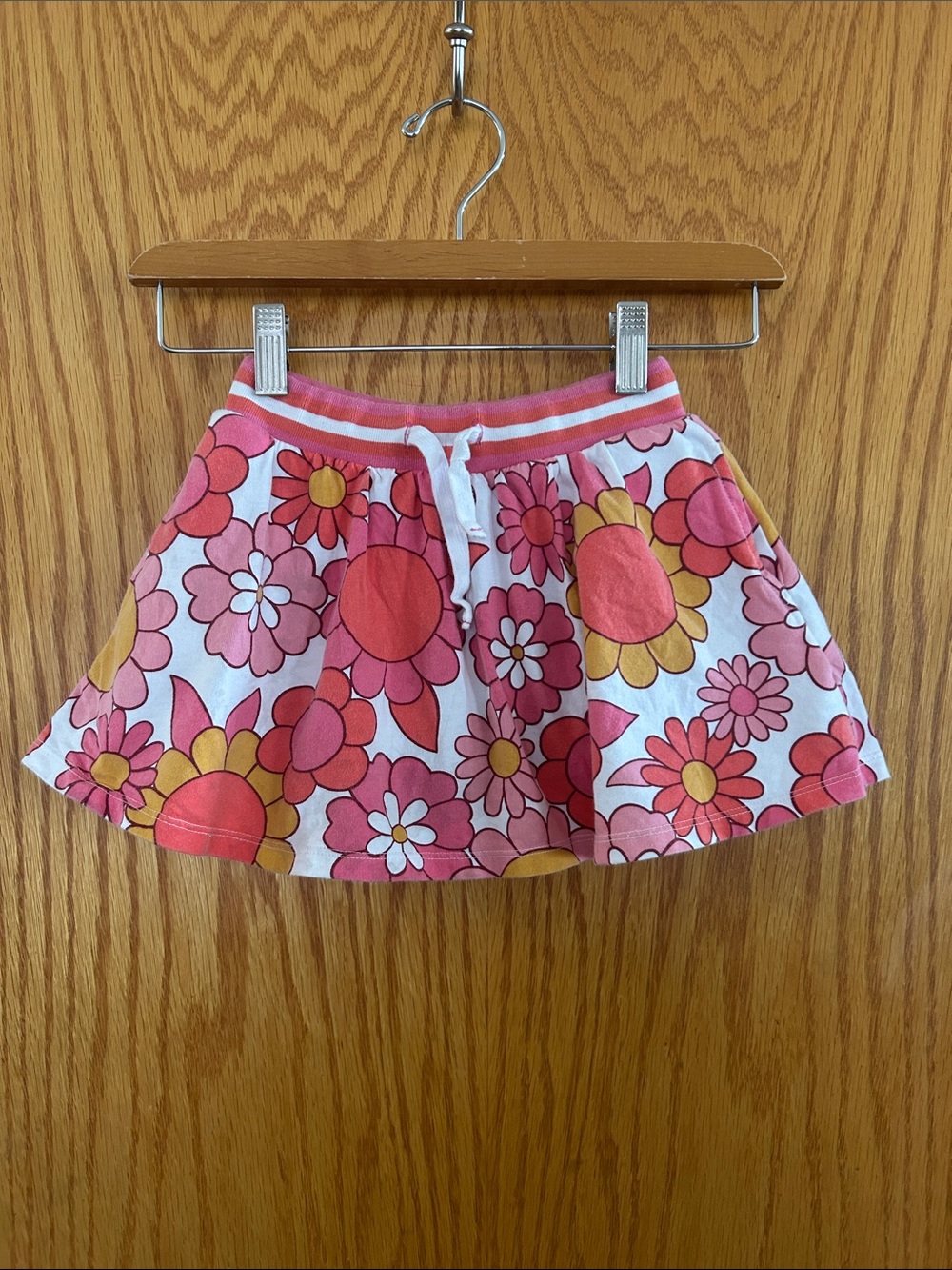 Mini Boden Girls Floral Pink & Yellow Skirt Skort Sz 4-5 110cm